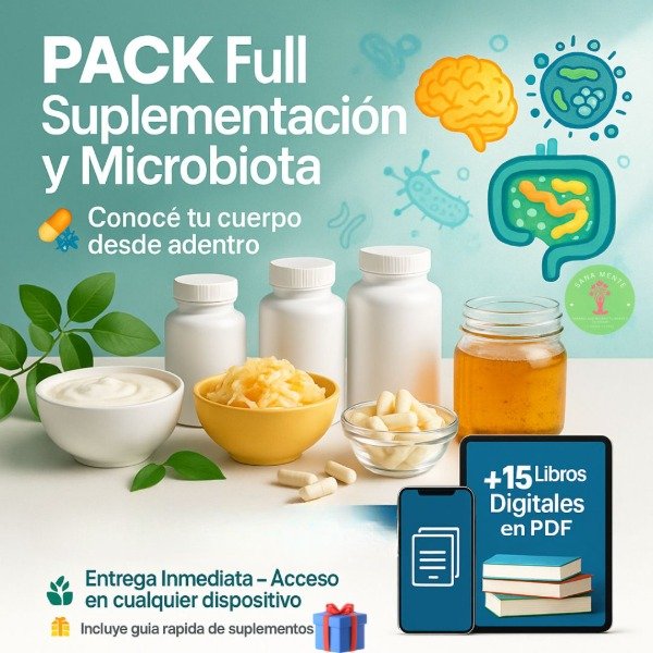 Producto - Pack full suplementacion y microbiota.Conocé tu cuerpo desde adentro