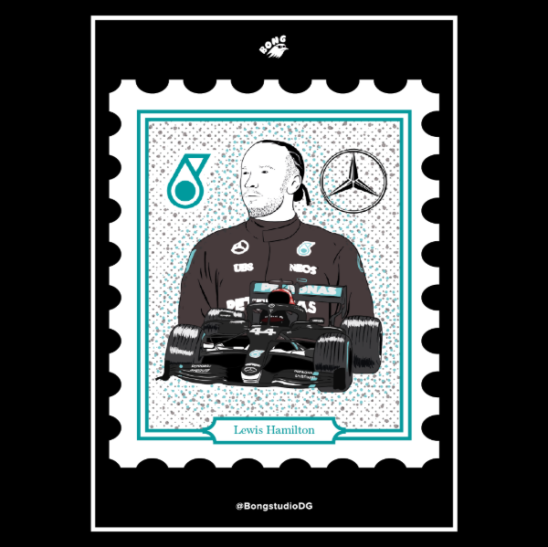 Producto - Print Lewis Hamilton Mercedes