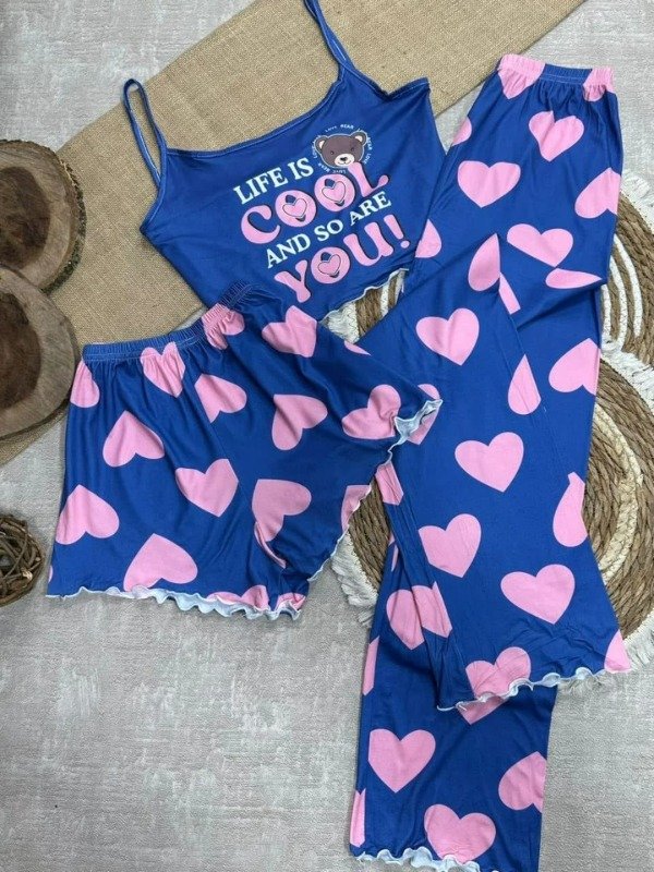 Producto - 16385 - Pijama Dama Top 3 Piezas - 0