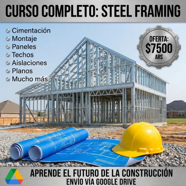 Producto - N44: Curso de Steel Framing: Materiales en video y PDF