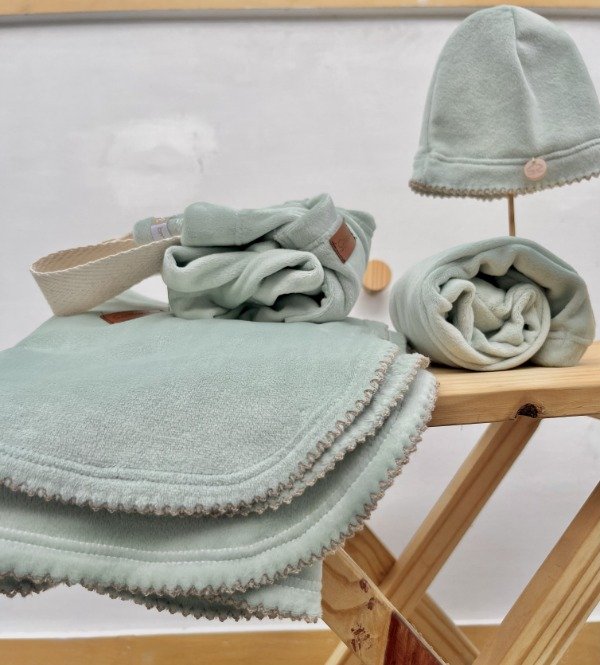 Producto - Manta de Plush Verde Malva