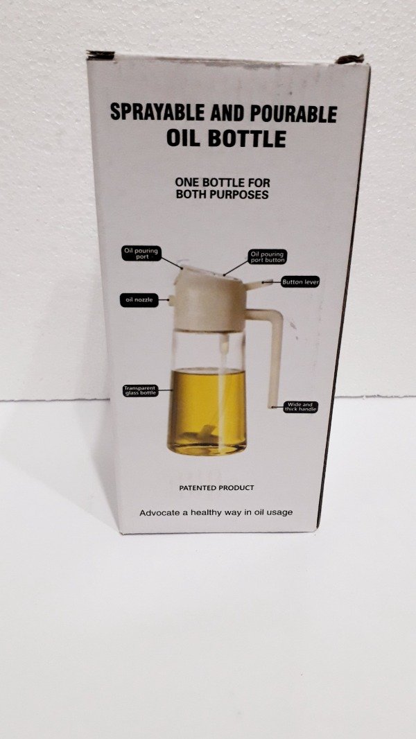 Producto - BOTELLA PARA ACEITE CON PULVERIZADOR Y VERTEDOR