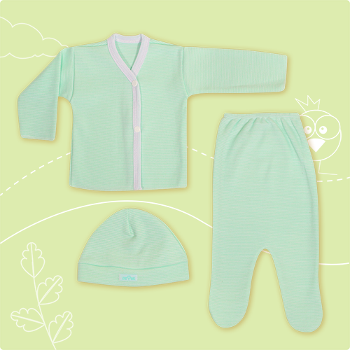 Producto - Set ropa bebe 3piezas rallado 115