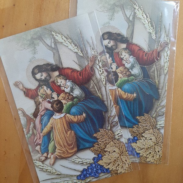 Producto - Estampa en oro Jesús con los niños - 1