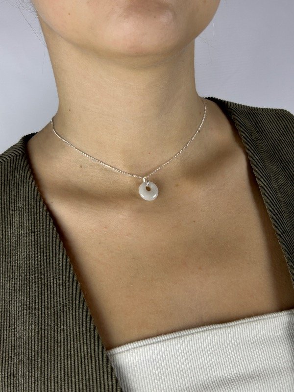 Producto - CADENA DE PLATA CON PIEDRA NATURAL 0417 - 1