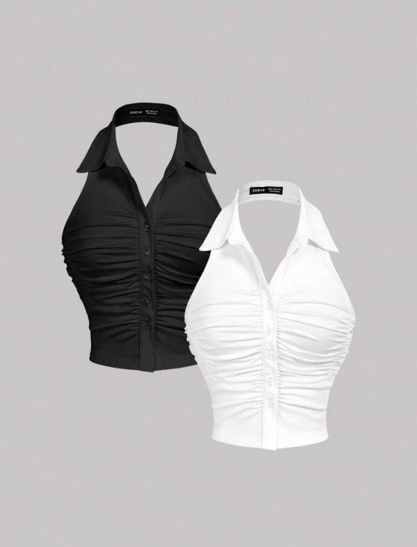 Producto - Musculosa camisa SHEIN cuello polo - 0