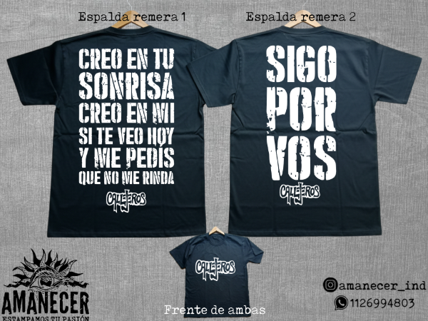 Producto - Remeras Callejeros combinadas Creo