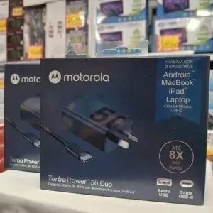 Producto - Cargador motorola 50 duo tipo-c