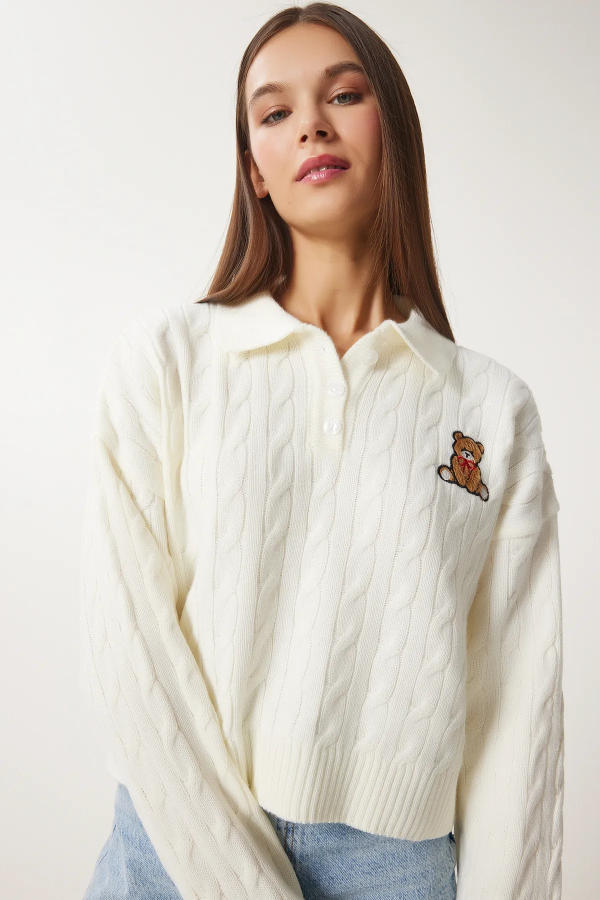 Producto - Sweater polo teddy Bershka Talle S y M