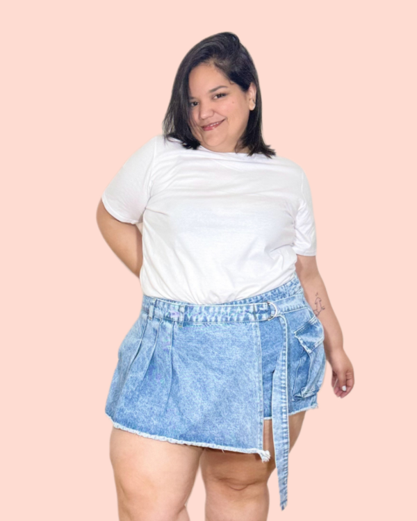 Producto - Short pollera Moscú (celeste)