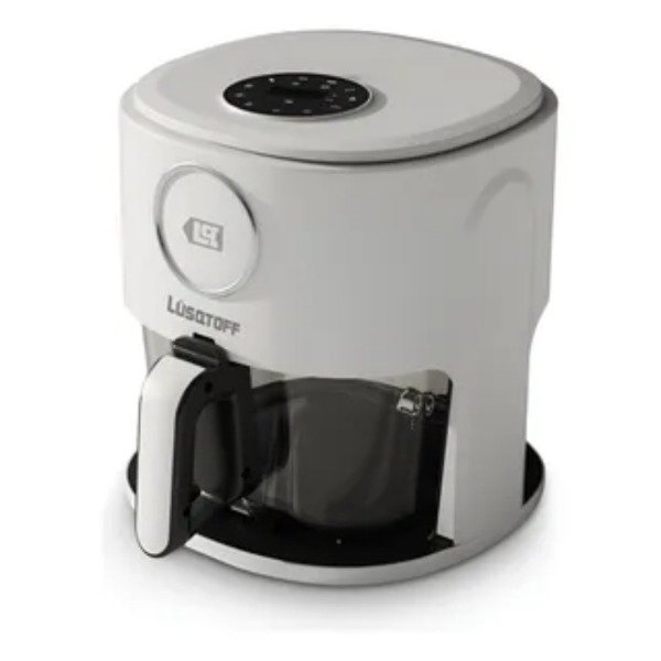 Producto - Freidora De Aire Lusqtoff 5.5l VIDRIO TEMPLADO Color Cream