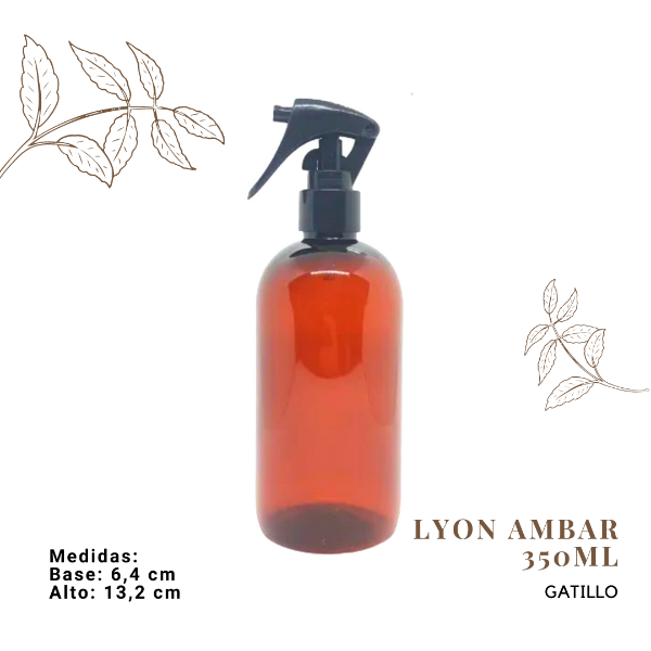 Producto - Lyon Ámbar 350 ml con Gatillo x 10 u