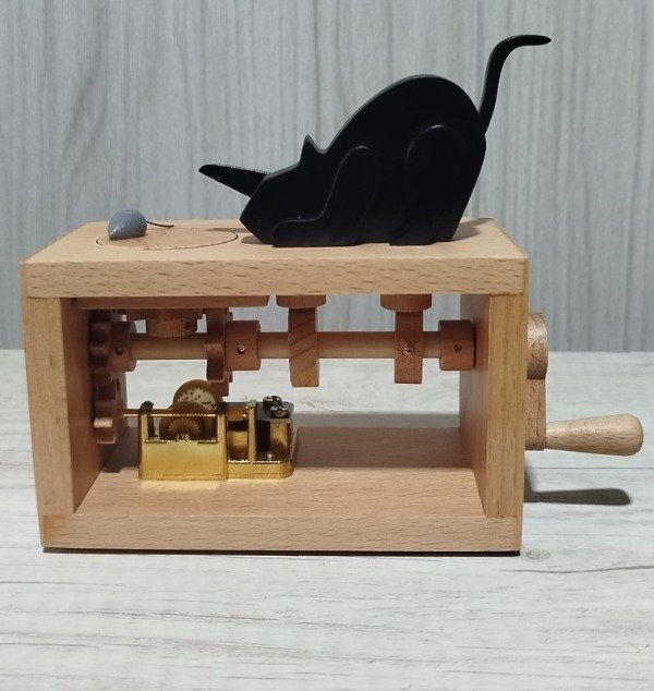 Producto - Cajita autómata "Gatito y Ratón"