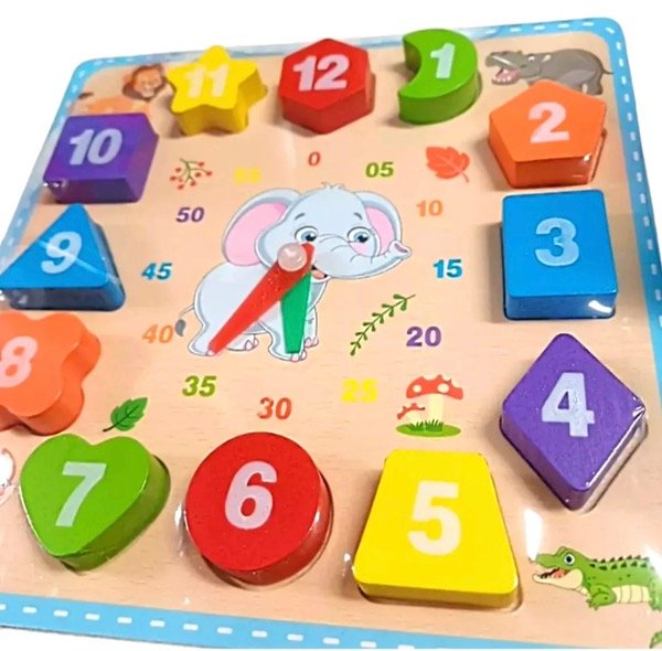 Producto - Reloj de encastre - Aprende los números y la hora.