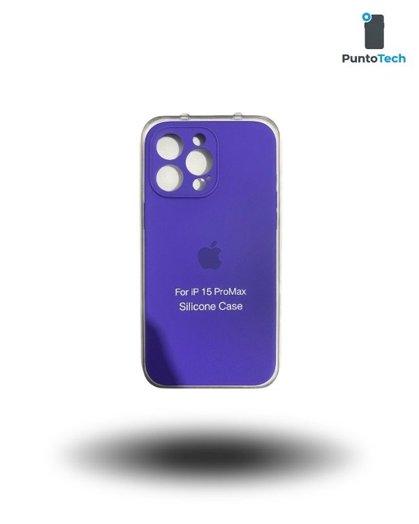 Producto - Silicon case iPhone 15 pro Max violeta profundo