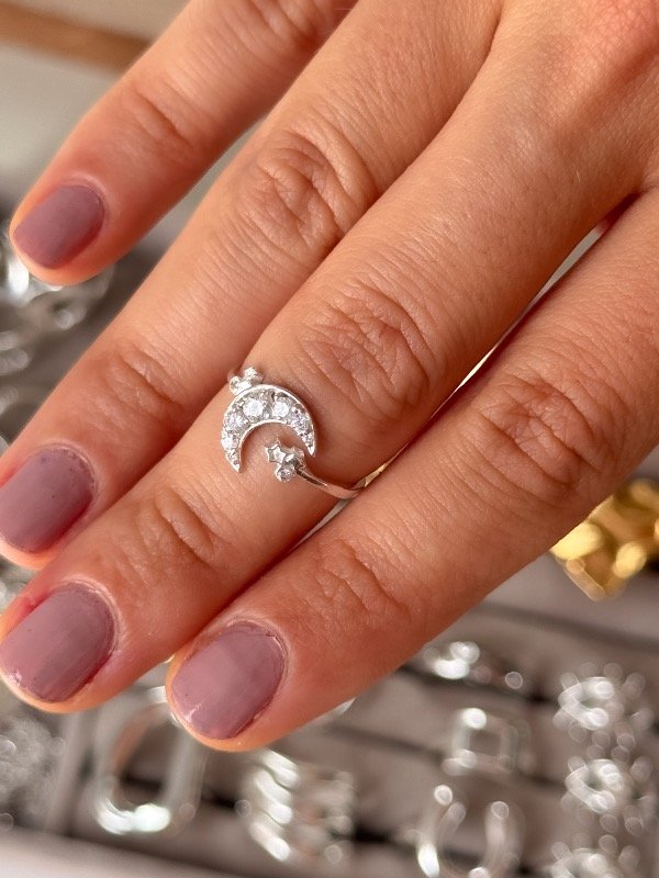 Producto - Anillo Falange Luna strass