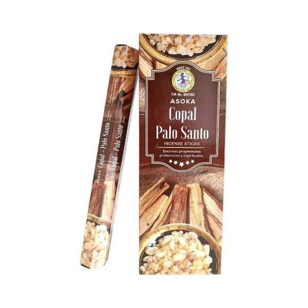 Producto - Sahumerios hexagonales Asoka palo santo con copal x 6 unid.