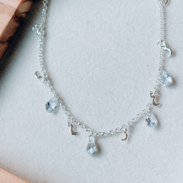 Producto - Conjunto Choker Dafne Laminado Plata 925 - 1