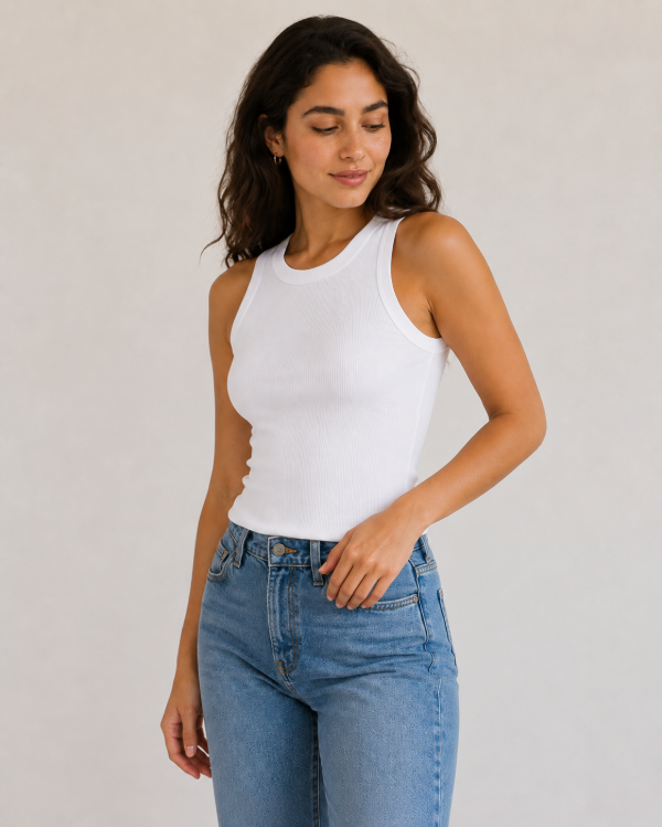 Producto - Musculosa Básica blanca morley - 1