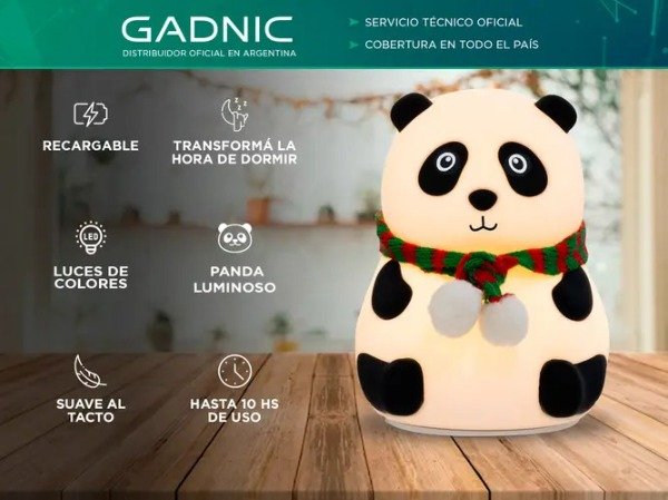 Producto - Lámpara De Panda Luminoso Panda-Light Luz Infantil -Gadnic - 1