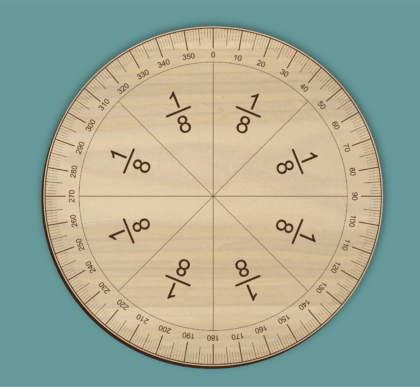 Producto - Tablas Circulares de Fracciones - Material Didáctico en Madera - 1