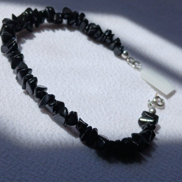 Producto - Pulsera artesanal con escallas de ónix de 19,5cm