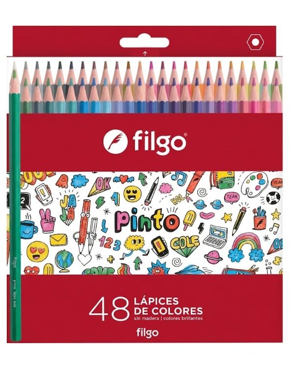 Producto - Lápices de Colores largos Filgo Pinto x 48