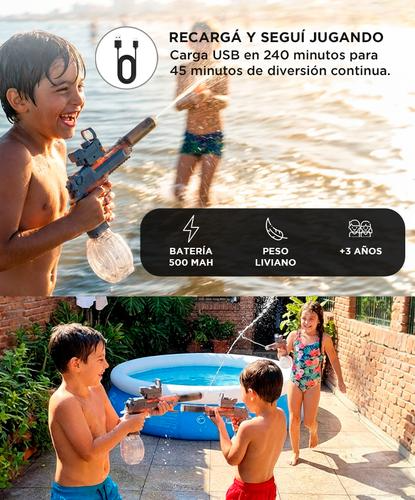 Producto - Pistola De Agua Automatica c/luz led fuego -capacidad 500ml -alcance 10mts -disp - 4