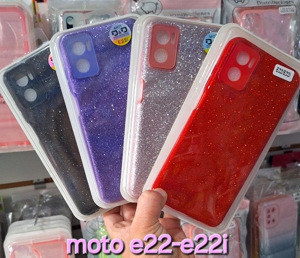 Producto - Fundas brillo blister. Moto e22-e22i