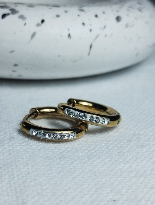 Producto - Aros argollas mini strass