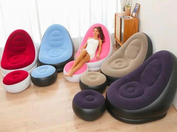 Producto - Sillon Sofa Inflable Puff Apoya Pies Living