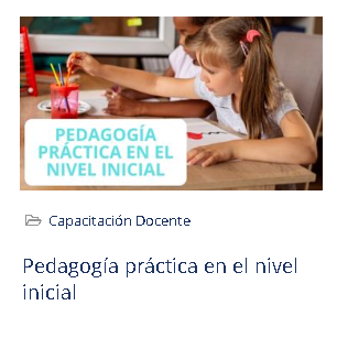 Producto - Pedagogía práctica en el nivel inicial