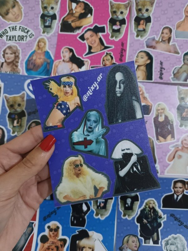 Producto - Plancha de stickers Lady Gaga The Fame Monster
