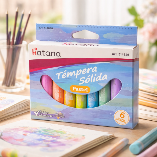 Producto - Témpera Sólida KATANA x6 Pastel 7083