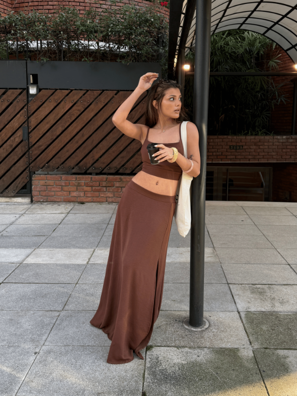 Producto - Pollera Esmeralda (crepe) - 0
