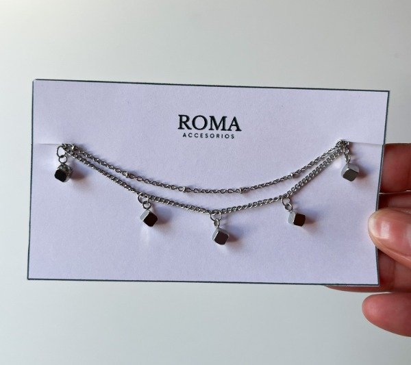 Producto - PULSERA DOBLE DIJE CUBOS