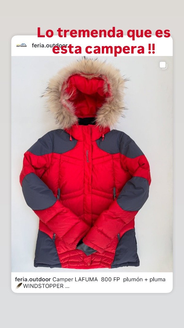 Producto - Camper LAFUMA  800 FP  plumón + pluma WINDSTOPPER