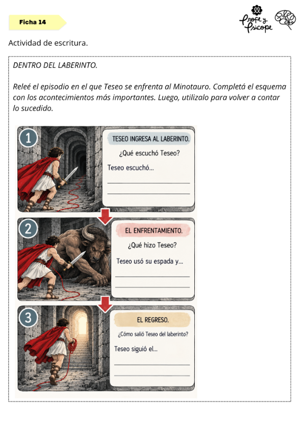 Producto - LABERINTOS I: TESEO Y EL MINOTAURO: 5to y 6to 3 niveles de alfabetización - 11