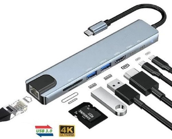 Producto - Hub usb 8 en 1 con RJ45 y HDMI - 2