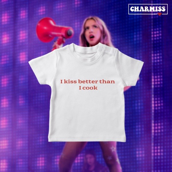 Baby tee i kiss better than i cook
