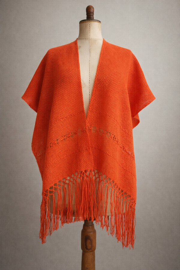 Producto - Ruana de lana cruda y vellon