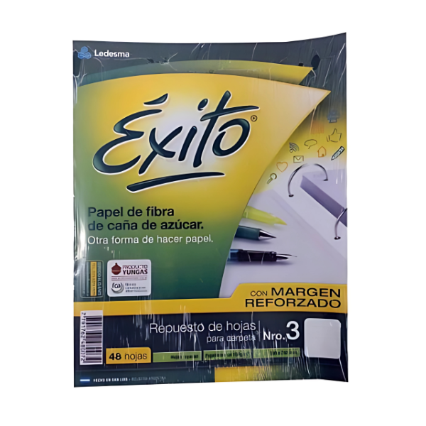 Producto - REPUESTO ÉXITO C/BANDA N3 X 48 HJ CUADRICULADA
