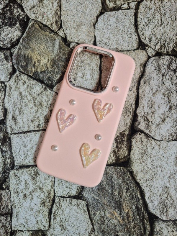Producto - Funda tpu love con apliques Xiaomi Note 14 5G rosa