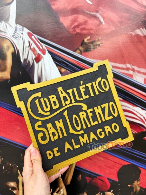 Producto - PLACA VIEJO GASÓMETRO 3D GRANDE SAN LORENZO