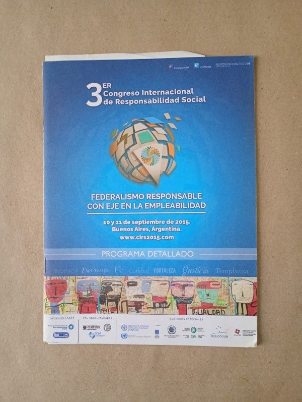 Producto - 3er Congreso Internacional de Responsabilidad Social - Programa - 2015
