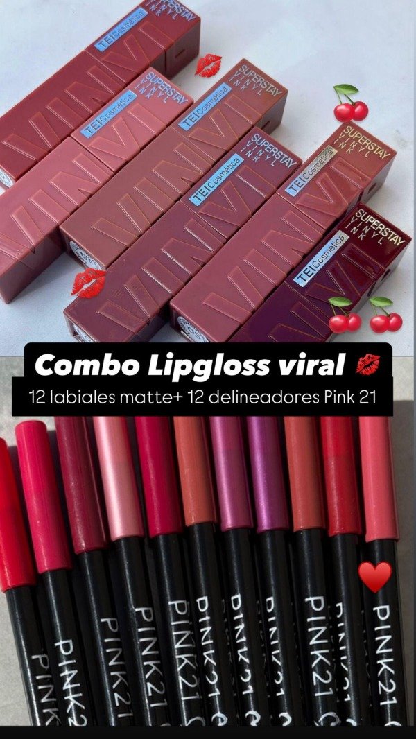 Producto - Combo lipgloss viral (6 bolsitas doypack de regalo)
