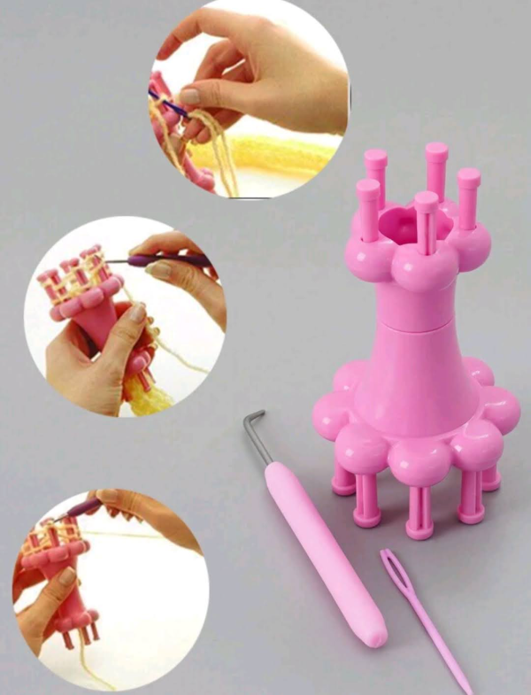 Producto - Tricotín Manual con Aguja Tejedor de Cordones Fácil para Manualidades