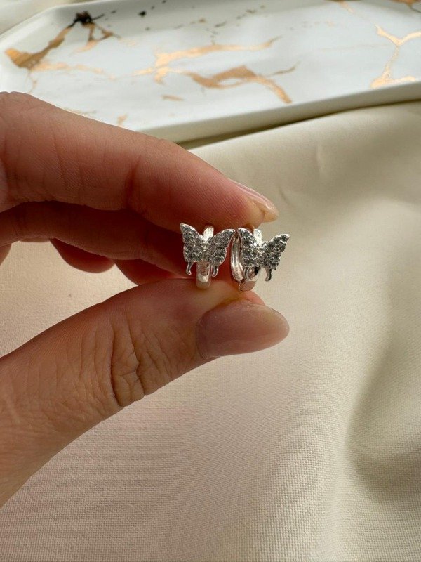 Producto - Aros mariposa 10mm - Acero blanco