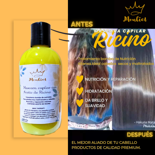 Producto - Máscara capilar con aceite de ricino