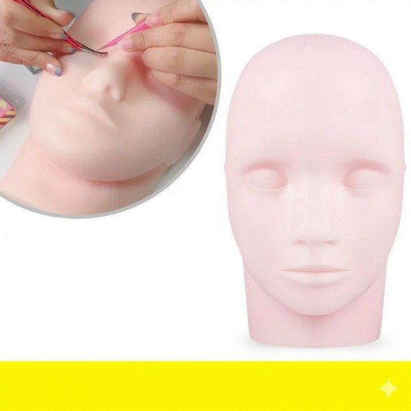 Producto - Cabeza de Práctica para pestañas de Silicona
